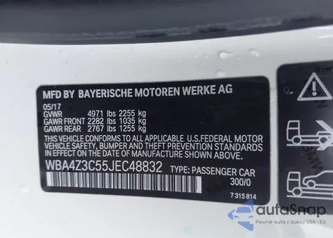 2018 BMW 430I xDrive z USA, uszkodzony, nr VIN WBA4Z3C55JEC48832